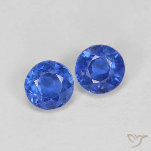 0.61ctw Natural Azul azur intenso Cianita, Redondo, VS