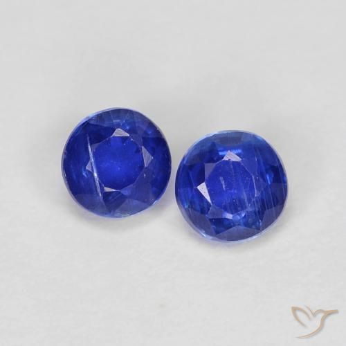 0.58ctw Natural Azul marino cianita, Redondo, VS, Photo A