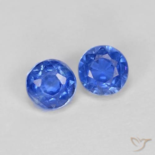 0.61ctw Natural Azul azur intenso Cianita, Redondo, VS