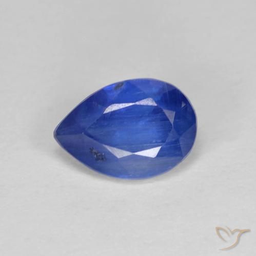 1.37ct Natural Azul marino cianita, En forma de pera, SI