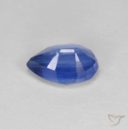 Cianita Azul marino natural de 1.37 ct, En forma de pera, SI