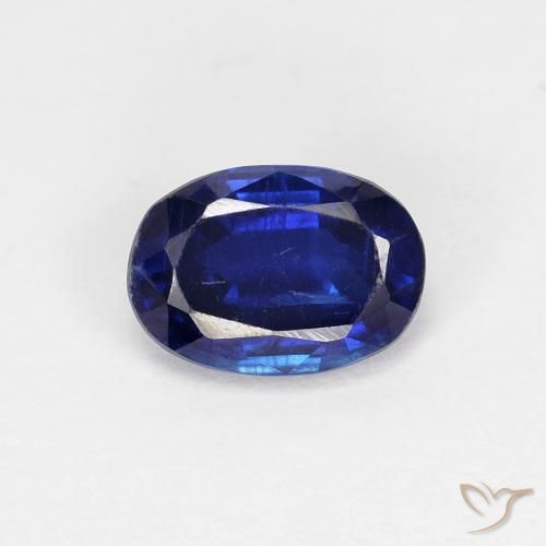 1.02ct Natural Azul marino intenso cianita, Ovalada, VS