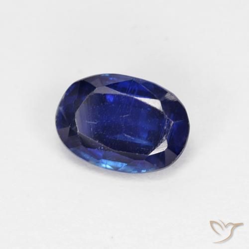 Cianita Azul marino intenso natural de 1.02 ct, Ovalada, VS