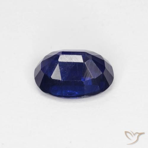 Cianita Azul marino intenso natural de 1.02 ct, Ovalada, VS