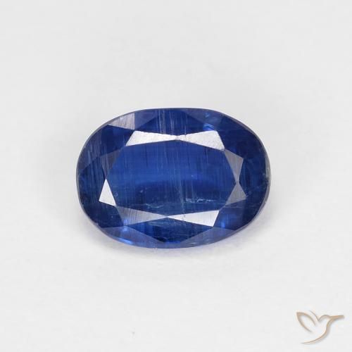 1.14ct Natural Azul oscuro cianita, Ovalada, VS-SI