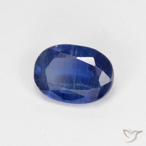 Cianita Azul oscuro natural de 1.14 ct, Ovalada, VS-SI