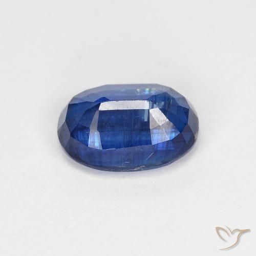 Cianita Azul oscuro natural de 1.14 ct, Ovalada, VS-SI