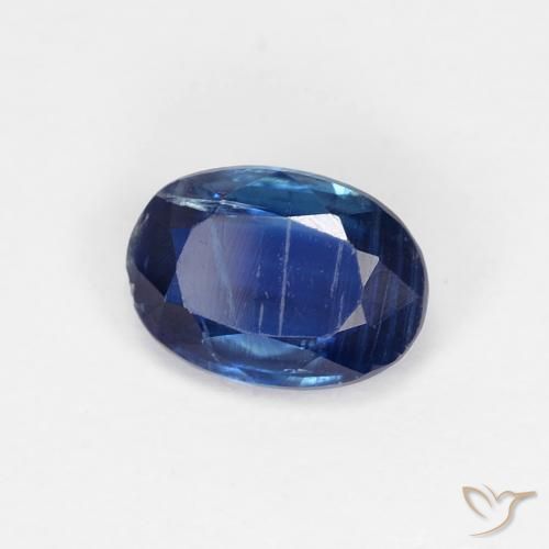 Cianita Azul marino natural de 0.99 ct, Ovalada, VS-SI
