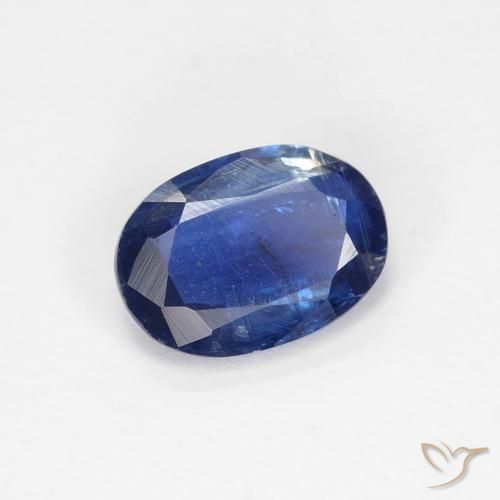 Cianita Azul oscuro natural de 0.91 ct, Ovalada, VS-SI