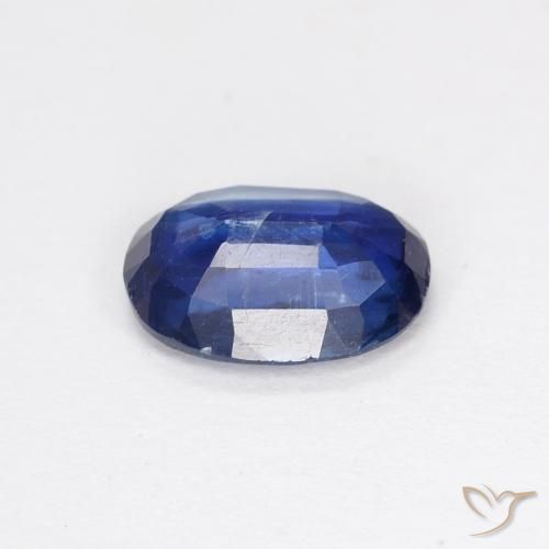 Cianita Azul oscuro natural de 0.91 ct, Ovalada, VS-SI