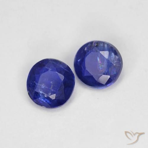 Gemas de Cianita Azul oscuro natural de 0.44 ct, Redondo, VS-SI