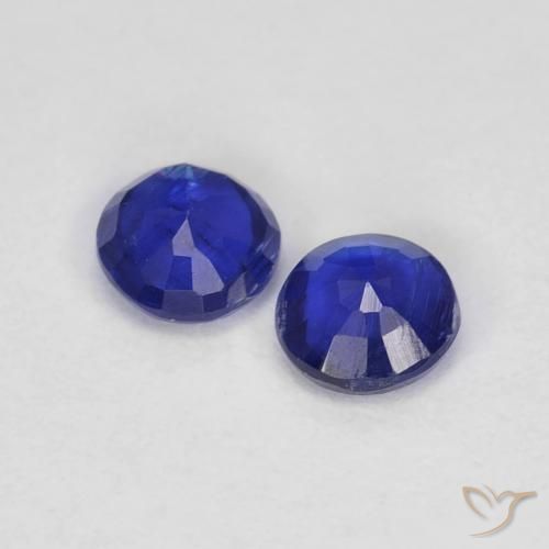Gemas de Cianita Azul oscuro natural de 0.44 ct, Redondo, VS-SI