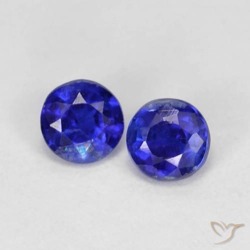 0.51ctw Natural Azul marino Cianita, Redondo, VS-SI