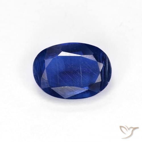1.05ct Natural Azul marino intenso cianita, Ovalada, VS-SI