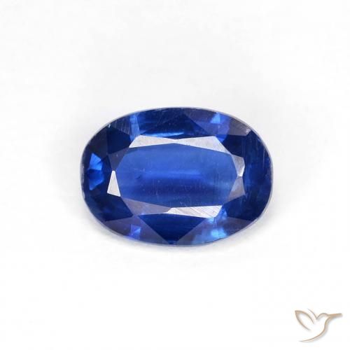 0.89ct Natural Azul marino Cianita, Ovalada, VS