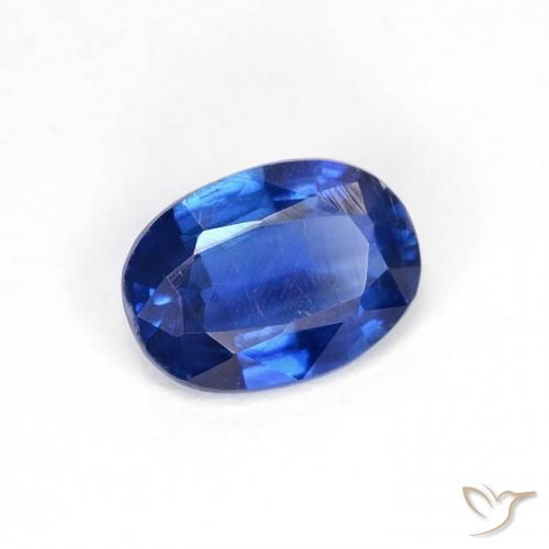 Cianita Azul marino natural de 0.89 ct, Ovalada, VS