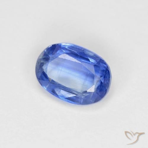 Cianita Azul marino claro natural de 1.09 ct, Ovalada, VS-SI
