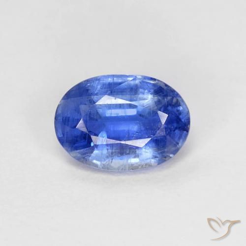 1.01ct Natural Azul azur intenso cianita, Ovalada, SI
