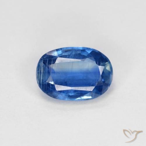 0.97ct Natural Azul marino claro cianita, Ovalada, VS-SI