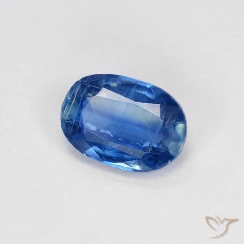 Cianita Azul marino claro natural de 0.97 ct, Ovalada, VS-SI