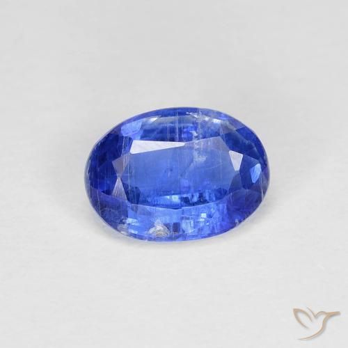 1.07ct Natural Azul oscuro cianita, Ovalada, VS-SI