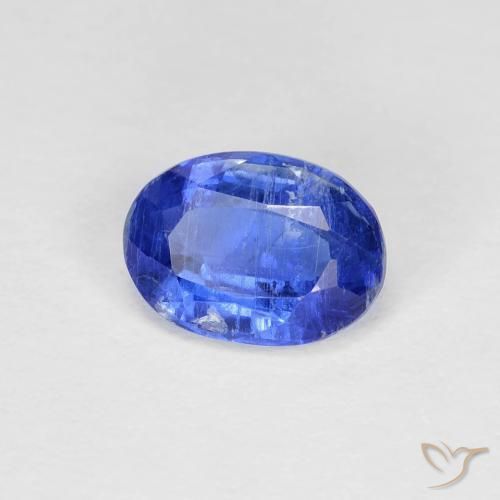 Cianita Azul oscuro natural de 1.07 ct, Ovalada, VS-SI