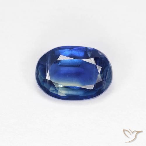0.99ct Natural Azul oscuro cianita, Ovalada, VS-SI