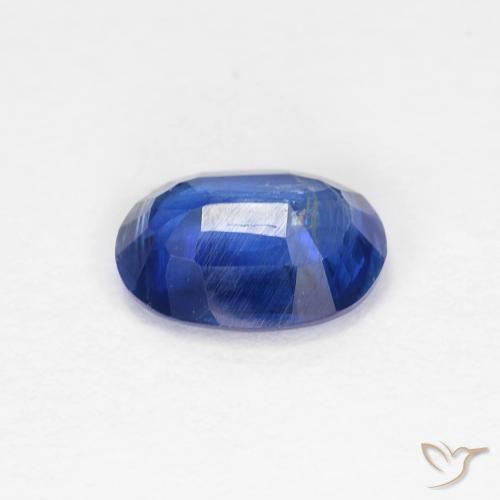 Cianita Azul oscuro natural de 1.00 ct, Ovalada, VS-SI