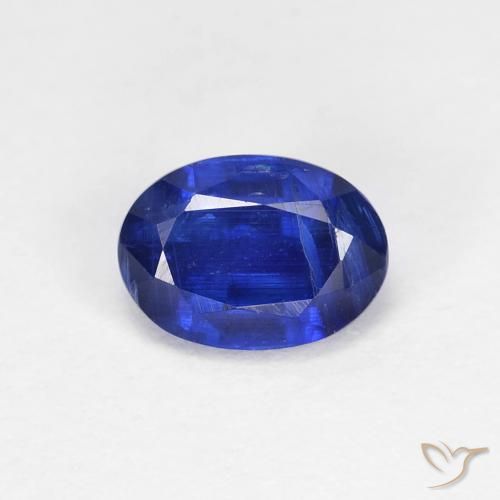 1.26ct Natural Azul oscuro cianita, Ovalada, VS-SI