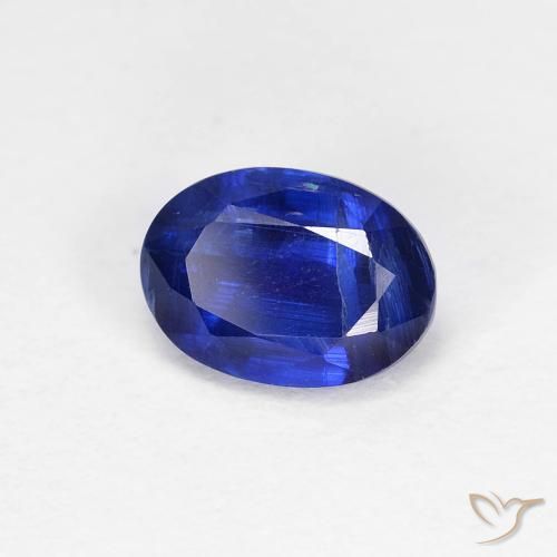 Cianita Azul oscuro natural de 1.26 ct, Ovalada, VS-SI