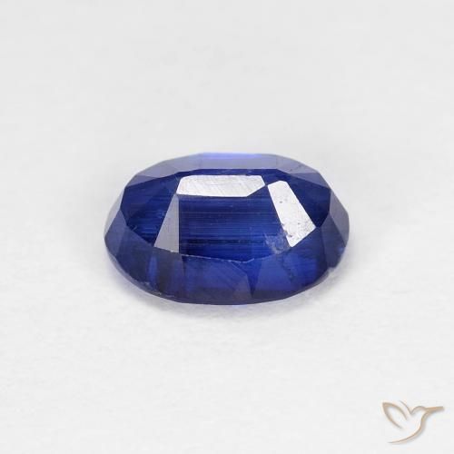 Cianita Azul oscuro natural de 1.26 ct, Ovalada, VS-SI