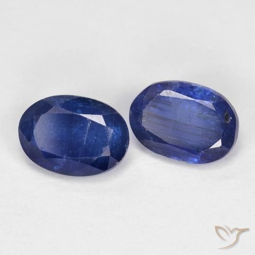 Gemas de Cianita Azul oscuro natural de 1.94 ct, Ovalada, VS-SI