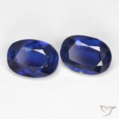 Gemas de Cianita Azul marino intenso natural de 2.02 ct, Ovalada, VS