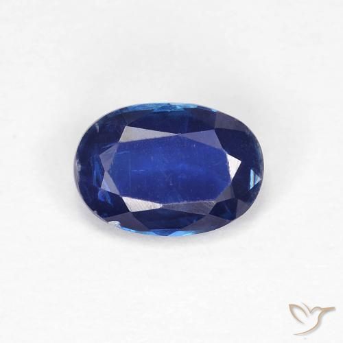 0.99ct Natural Azul marino intenso cianita, Ovalada, VS