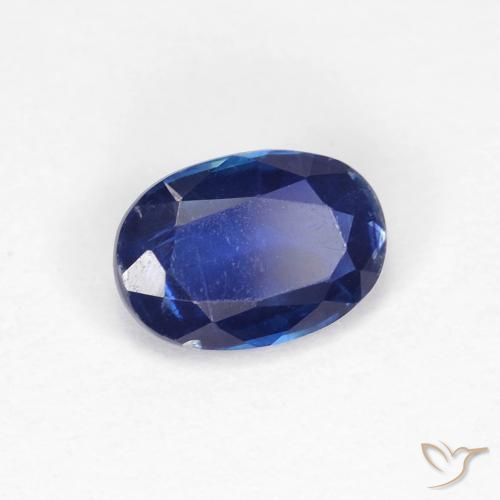 Cianita Azul marino intenso natural de 0.99 ct, Ovalada, VS