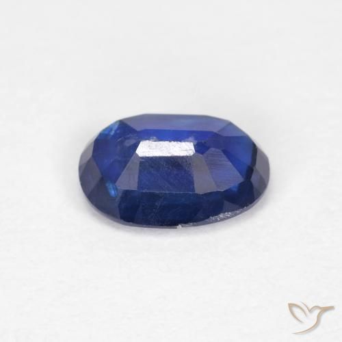 Cianita Azul marino intenso natural de 0.99 ct, Ovalada, VS