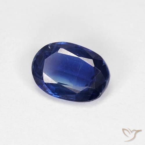 Cianita Azul oscuro natural de 0.98 ct, Ovalada, VS