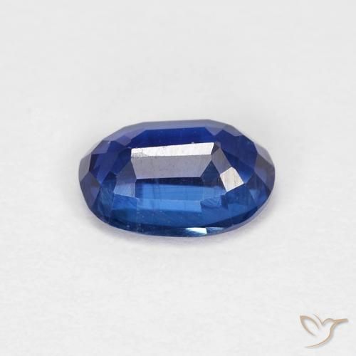 Cianita Azul oscuro natural de 0.98 ct, Ovalada, VS