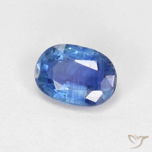Cianita Azul claro natural de 0.96 ct, Ovalada, VS