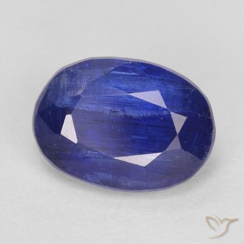 Cianita Azul marino intenso natural de 1.07 ct, Ovalada, SI