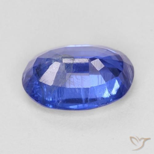Cianita Azul oscuro natural de 0.91 ct, Ovalada, SI