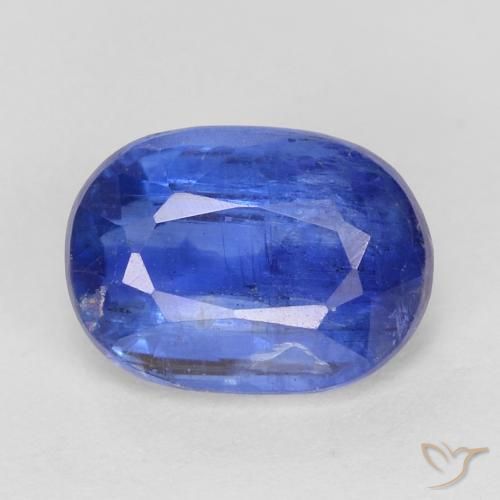1.13ct Natural Azul oscuro cianita, Ovalada, SI