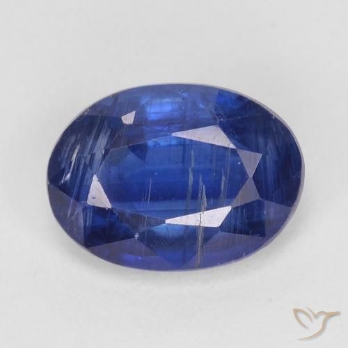 1.00ct Natural Azul marino intenso cianita, Ovalada, SI