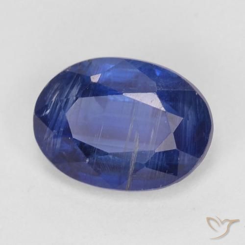 Cianita Azul marino intenso natural de 1.00 ct, Ovalada, SI