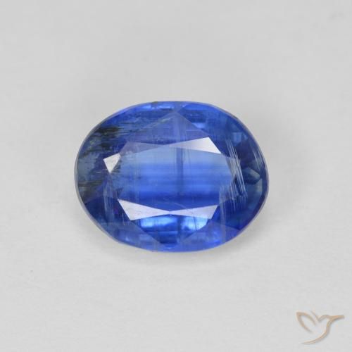 2.57ct Natural Azul oscuro cianita, Ovalada, SI