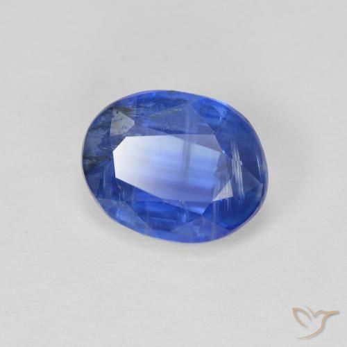 Cianita Azul oscuro natural de 2.57 ct, Ovalada, SI