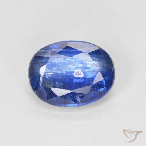 1.67ct Natural Azul oscuro cianita, Ovalada, SI