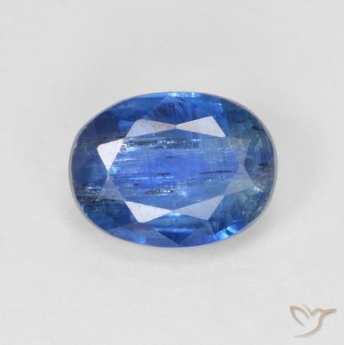 1.87ct Natural Azul oscuro cianita, Ovalada, SI