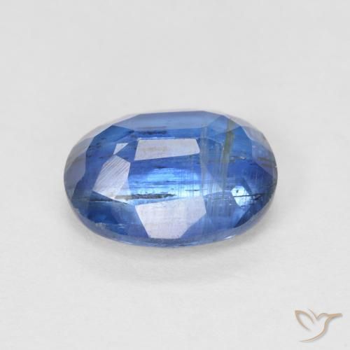 Cianita Azul oscuro natural de 1.87 ct, Ovalada, SI