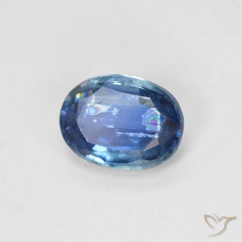 Cianita Azul marino natural de 1.00 ct, Ovalada, SI